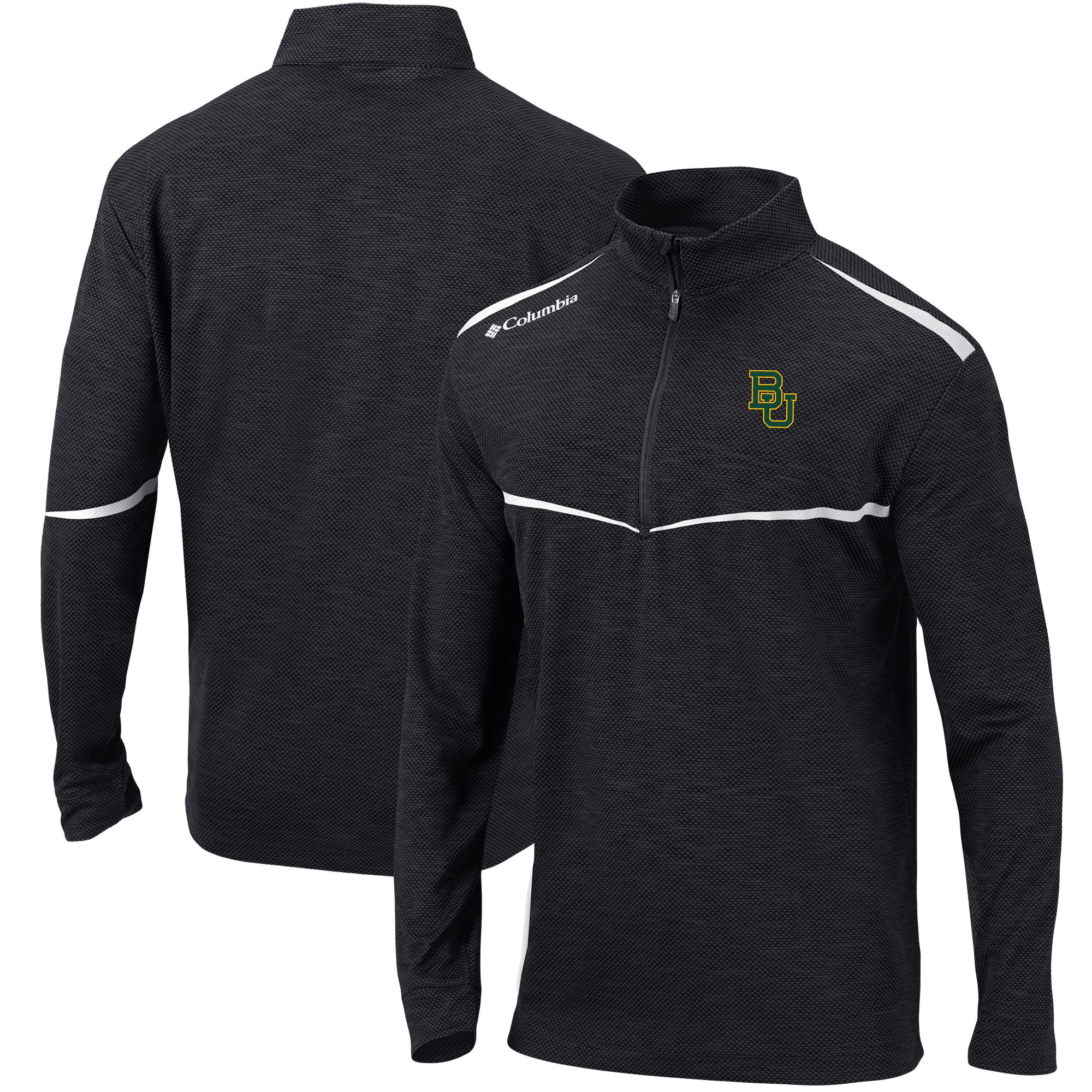 Men's Columbia Black Baylor Bears Scorecard Quarter-Zip Jacket - Image 9
