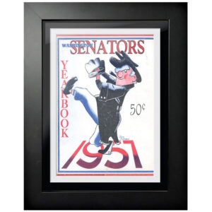 Washington Senators 1957 Vintage 12'' x 16'' Framed Program Cover