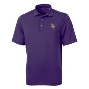 Men's Cutter & Buck Purple Minnesota Vikings Big & Tall Virtue Eco Pique Recycled Polo