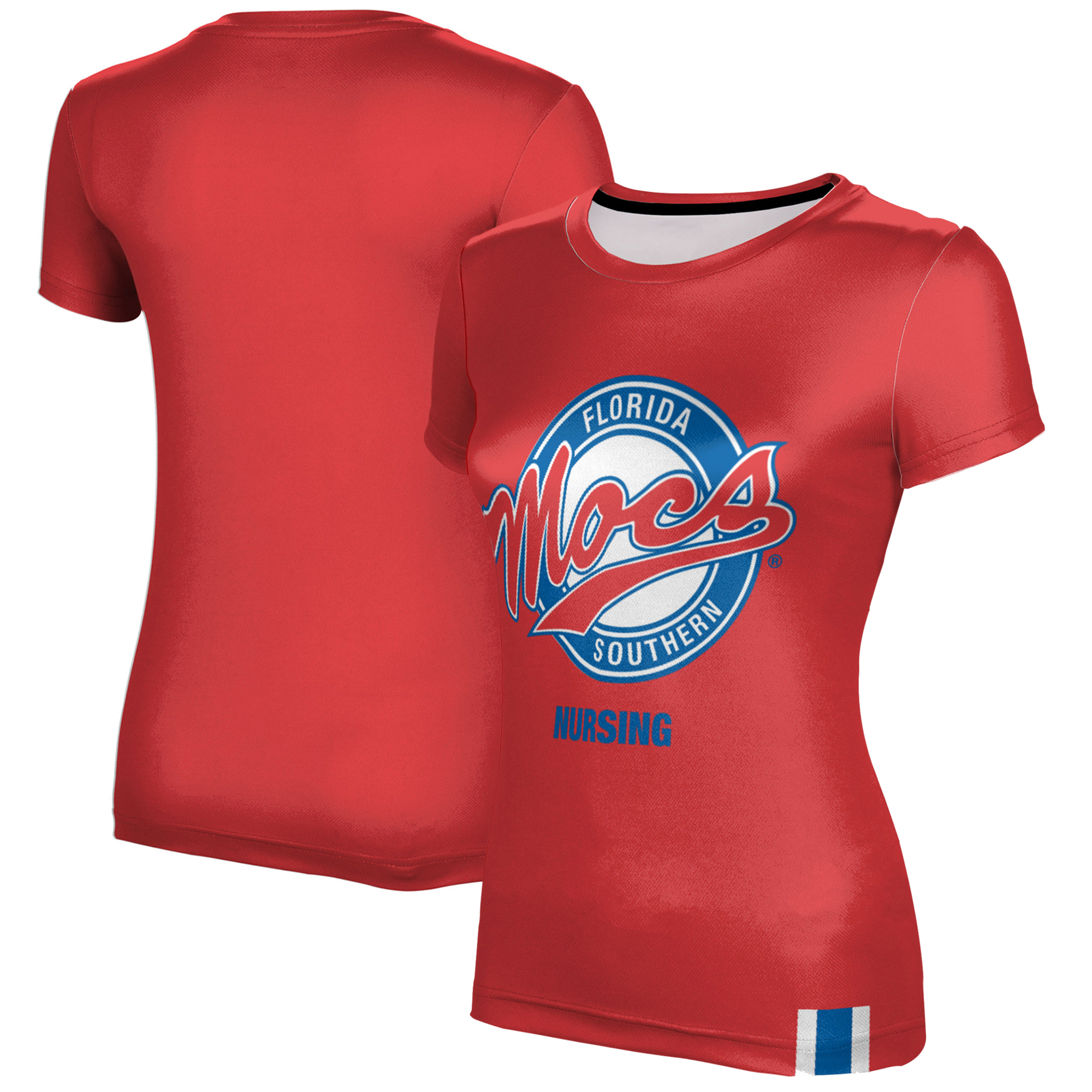 Women's Scarlet Florida Southern Moccasins Nursing T-Shirt