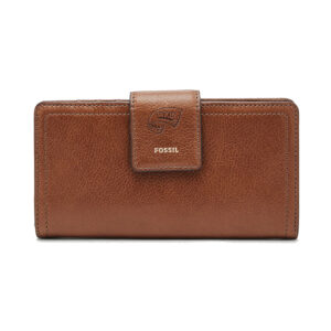 Women's Fossil Brown Western Kentucky Hilltoppers Leather Logan RFID Tab Clutch