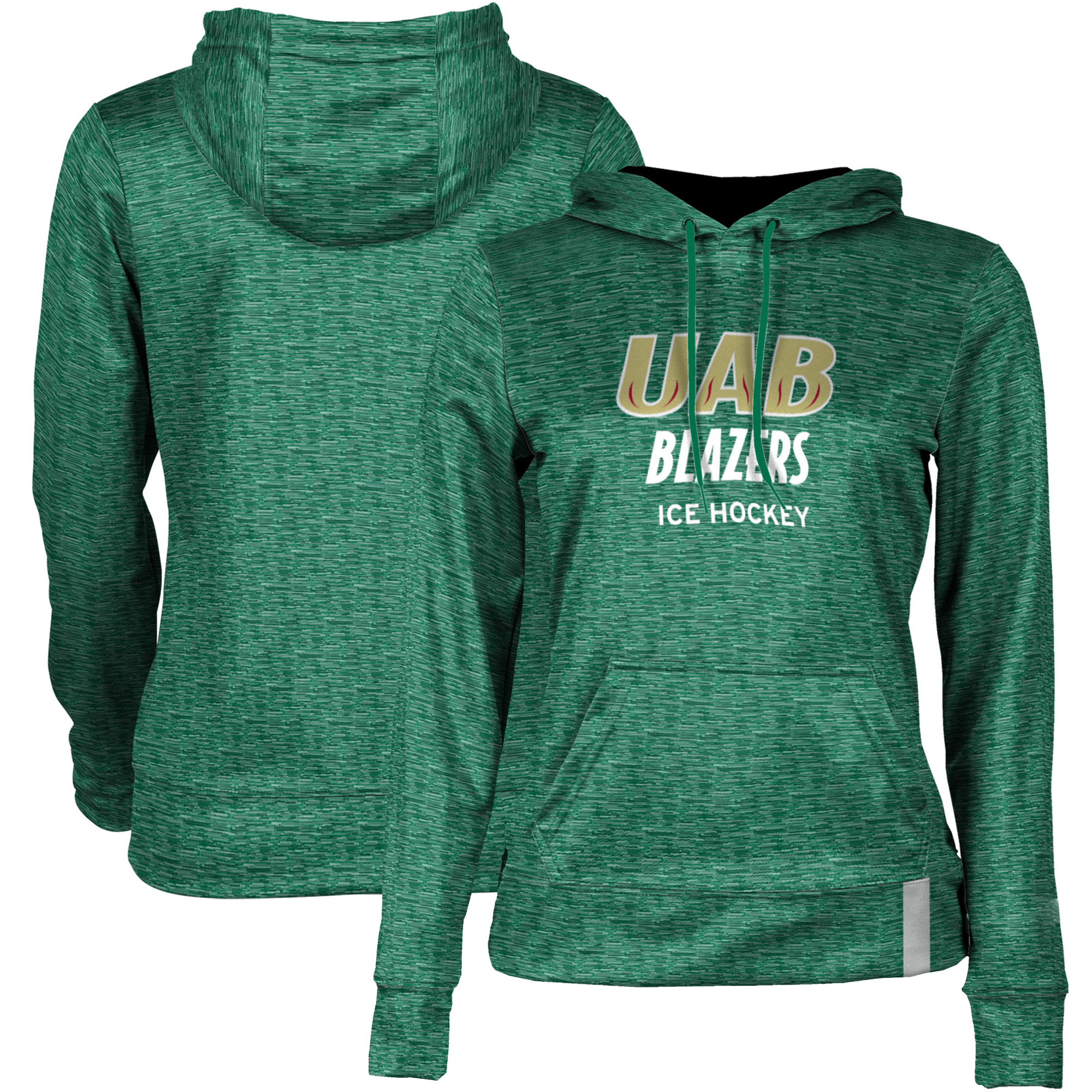 Women's Green UAB Blazers Ice Hockey Pullover Hoodie