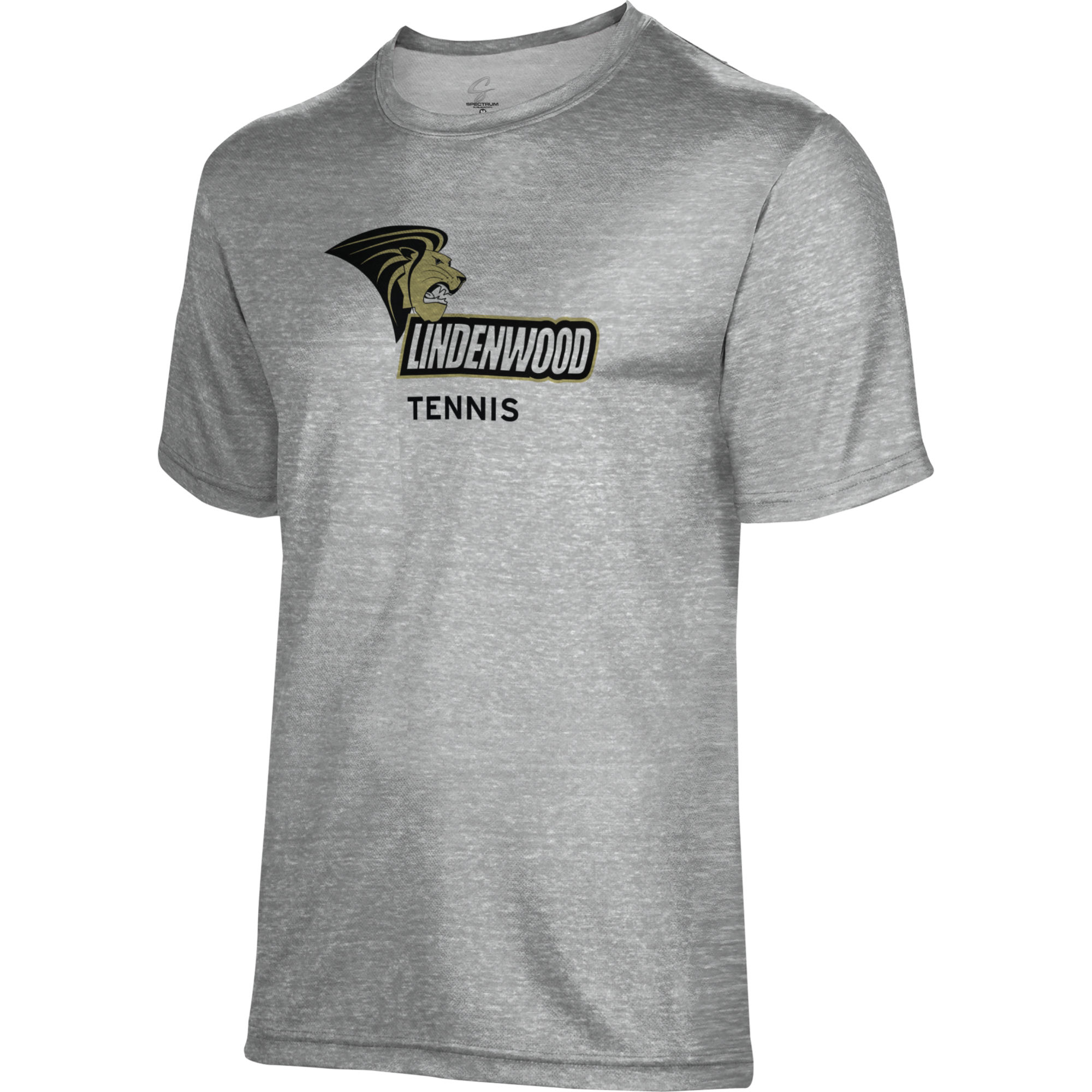 Men's Gray Lindenwood Lions Tennis Name Drop T-Shirt - Image 6