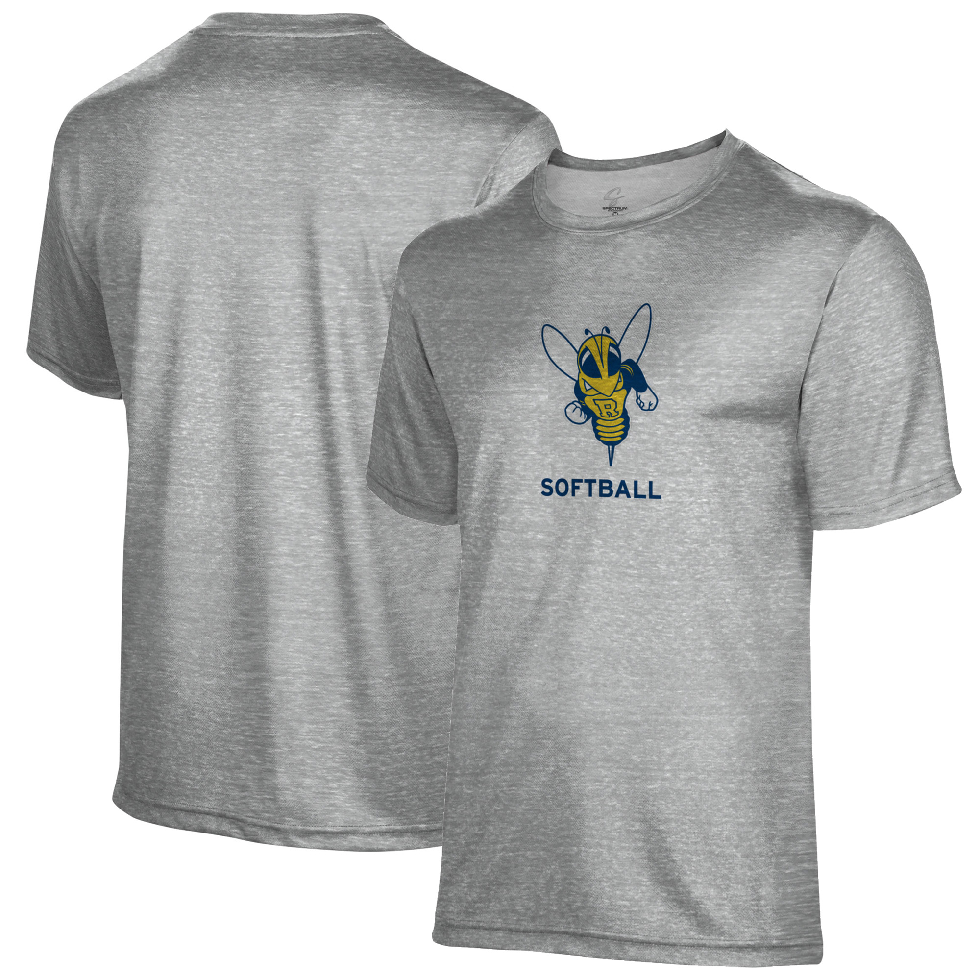 Men's Gray Rochester Yellow Jackets Softball Name Drop T-Shirt