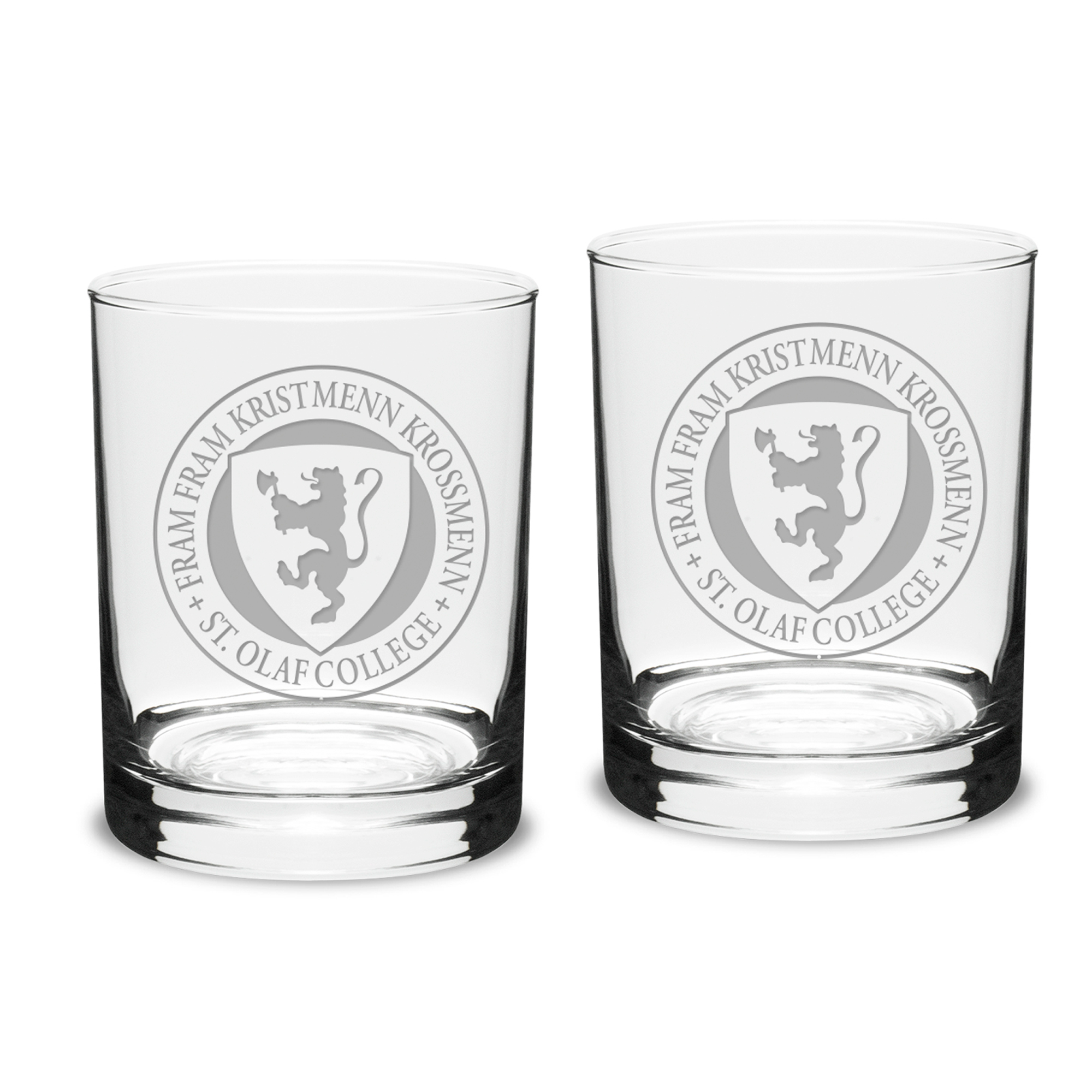 St. Olaf Oles 14oz. 2-Piece Classic Double Old-Fashioned Glass Set