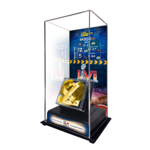Los Angeles Rams Super Bowl LVI Champions Tall Display Case with Game-Used Confetti