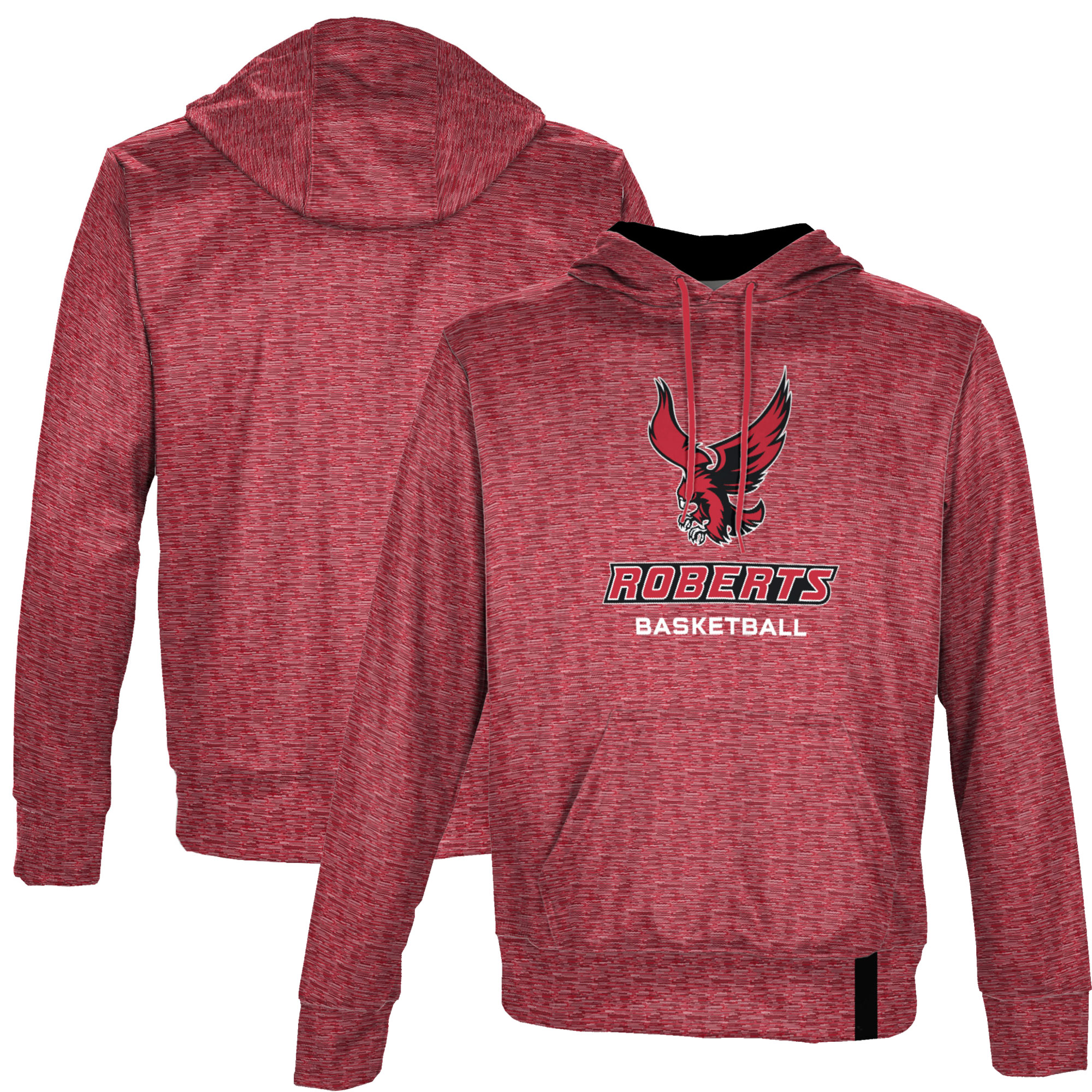 Men's ProSphere Red Roberts Wesleyan Redhawks Basketball Name Drop Pullover Hoodie - Image 2