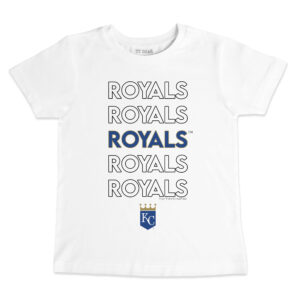 Infant Tiny Turnip White Kansas City Royals Stacked T-Shirt