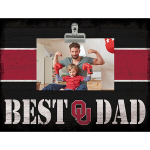 Oklahoma Sooners 10'' x 10'' Best Dad Clip Frame