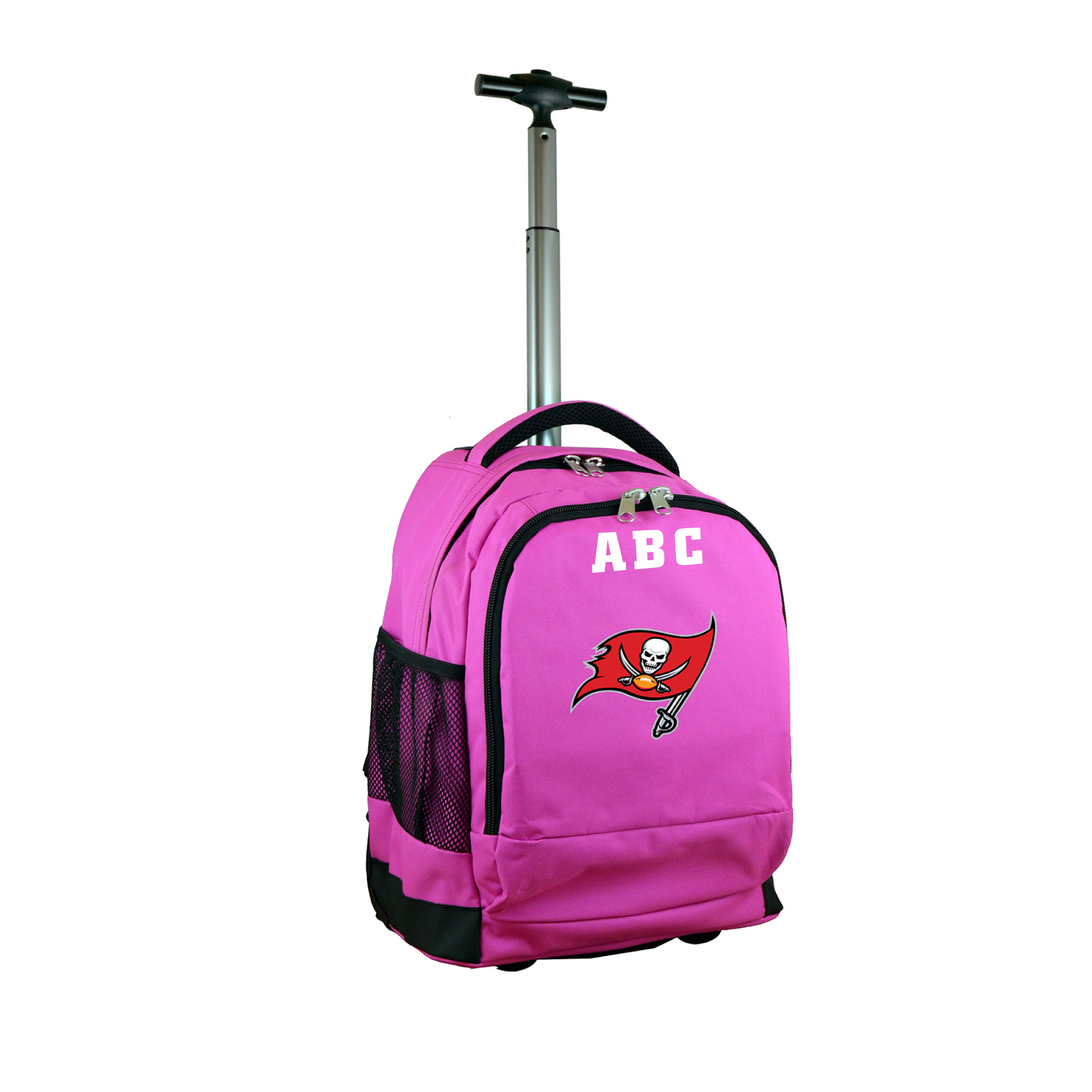 MOJO Pink Tampa Bay Buccaneers 19'' Personalized Premium Wheeled Backpack - Image 2