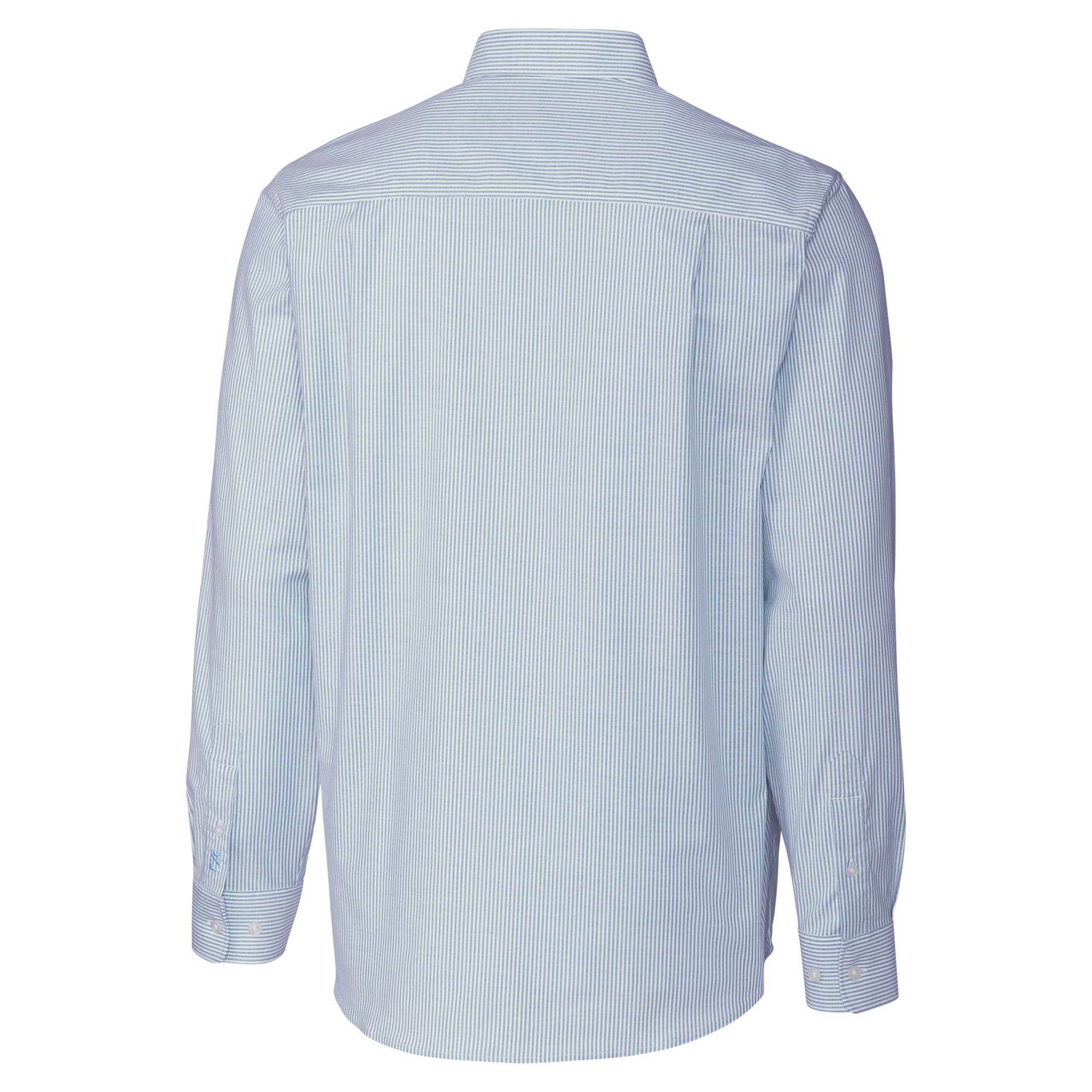Men's Cutter & Buck Light Blue Cincinnati Bengals Big & Tall Stretch Oxford Stripe Long Sleeve Button-Down Shirt - Image 5