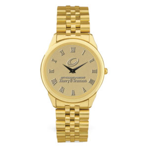 Men's Gold Harry S Truman College Falcons Medallion Rolled Link Bracelet Wristwatch