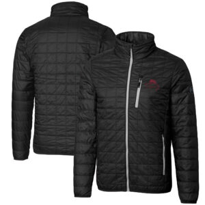 Men's Cutter & Buck Bobby Bowden Black Florida State Seminoles Big & Tall Rainier Eco Insulated Full-Zip Puffer Jacket
