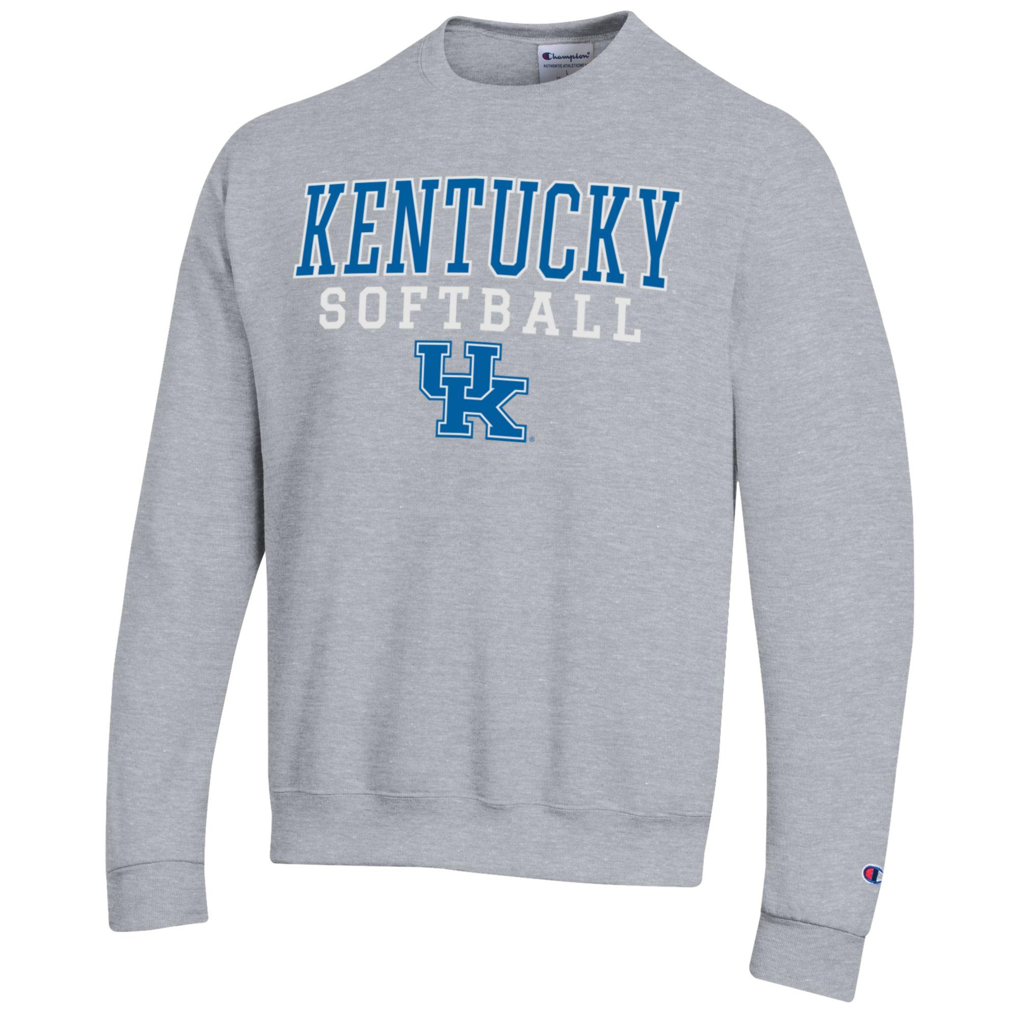 Men's Champion Gray Kentucky Wildcats Softball Stack Pullover Crewneck Sweatshirt - Image 6