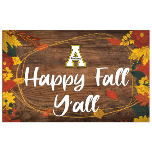 Appalachian State Mountaineers 11'' x 19'' Happy Fall Y'all Sign