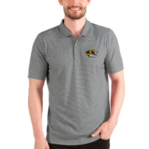Men's Antigua Steel/White Missouri Tigers Esteem Polo