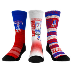 Youth Rock Em Socks New England Patriots Throwback Three-Pack Crew Sock Set