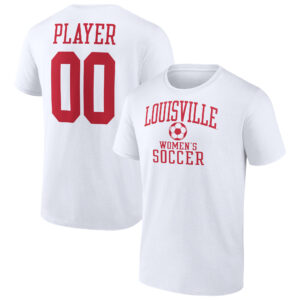 Men's  White Louisville Cardinals Women's Soccer Pick-A-Player NIL Gameday Tradition T-Shirt