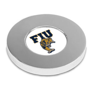 Silver FIU Panthers Team Logo Paperweight