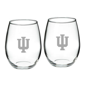 Indiana Hoosiers 21oz. 2-Piece Stemless Wine Glass Set