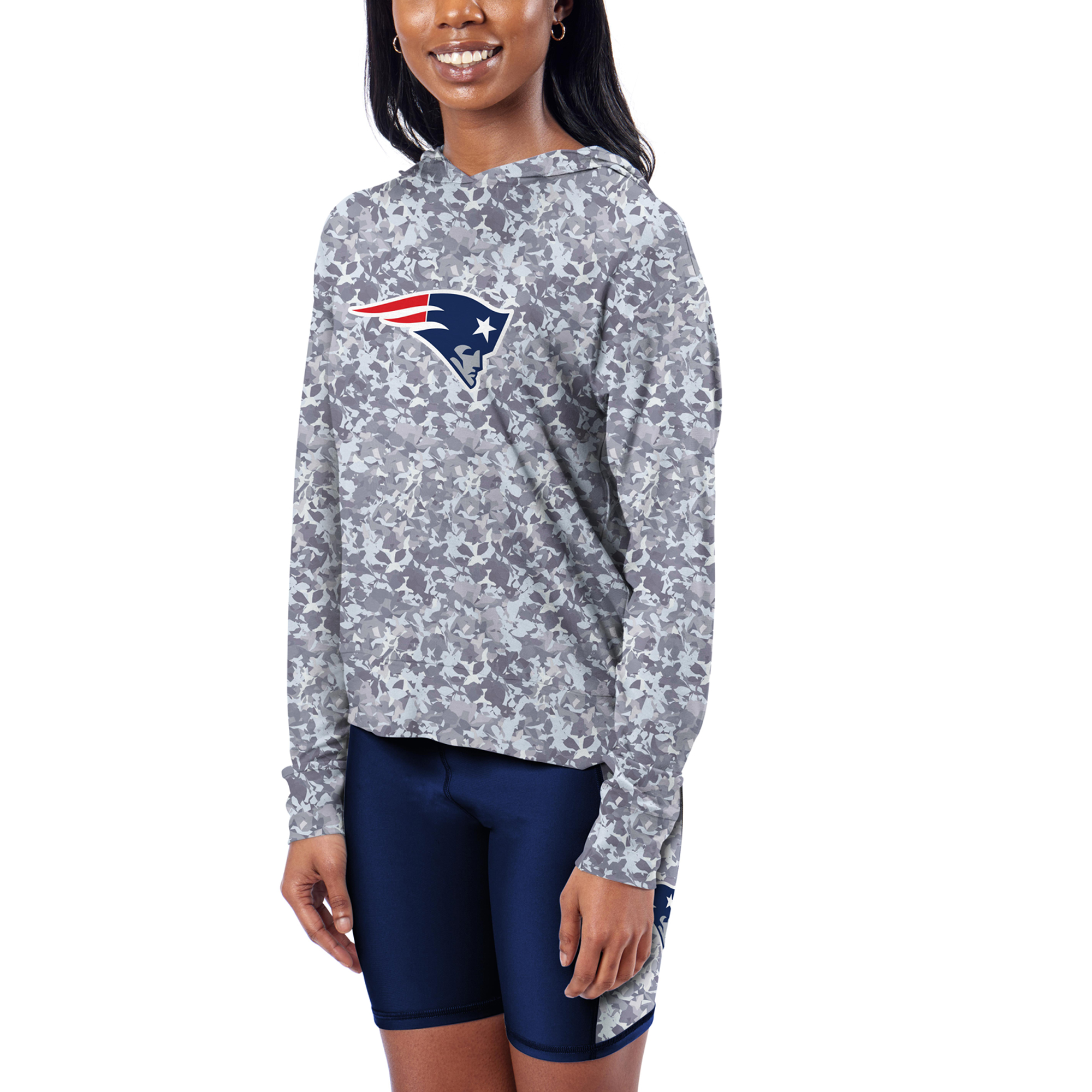 Women's Certo Navy New England Patriots Session Pullover Hoodie