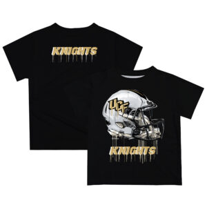 Youth Black UCF Knights Dripping Helmet T-Shirt