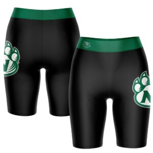 Women's Black/Green Northwest Missouri State Bearcats Plus Size Logo Bike Shorts