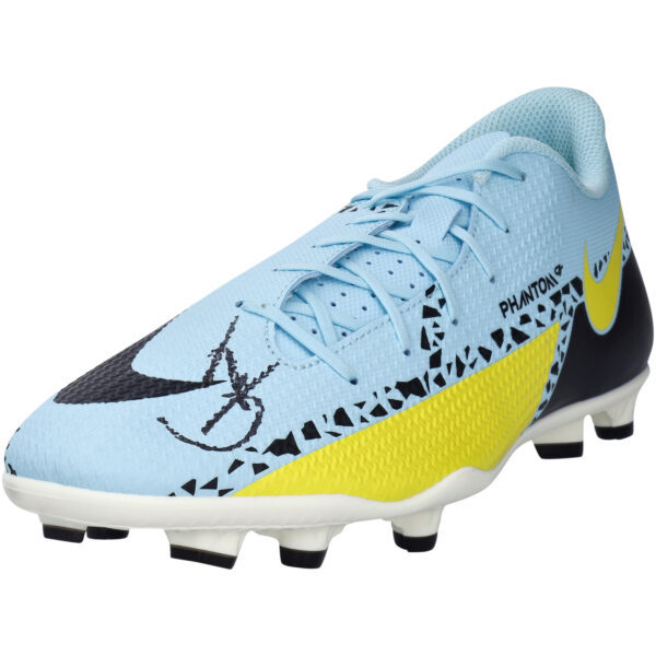 Gavi Spain National Team Autographed Nike Phantom Blue & Yellow Cleat