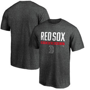 Men's Charcoal Boston Red Sox Team Win Stripe T-Shirt