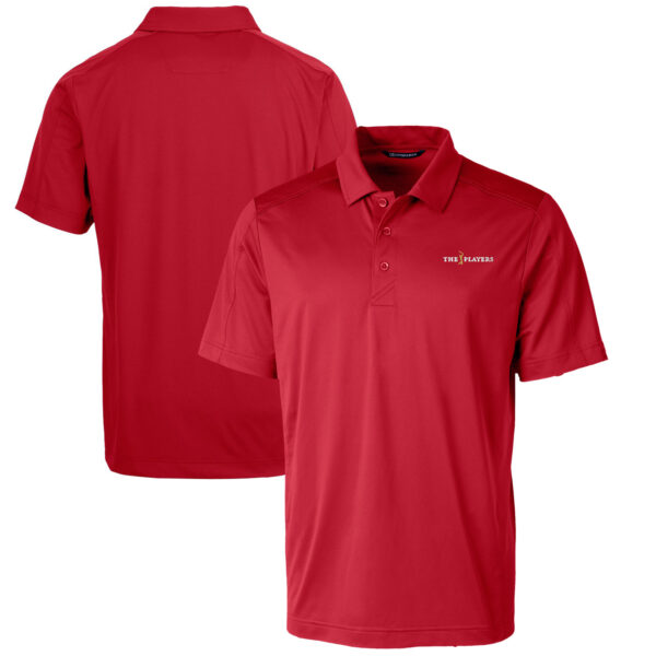 Men's Cutter & Buck Red THE PLAYERS DryTec Prospect Textured Stretch Polo