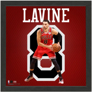 Highland Mint Zach LaVine Chicago Bulls NBA Player 13" x 13" Impact Jersey Framed Print