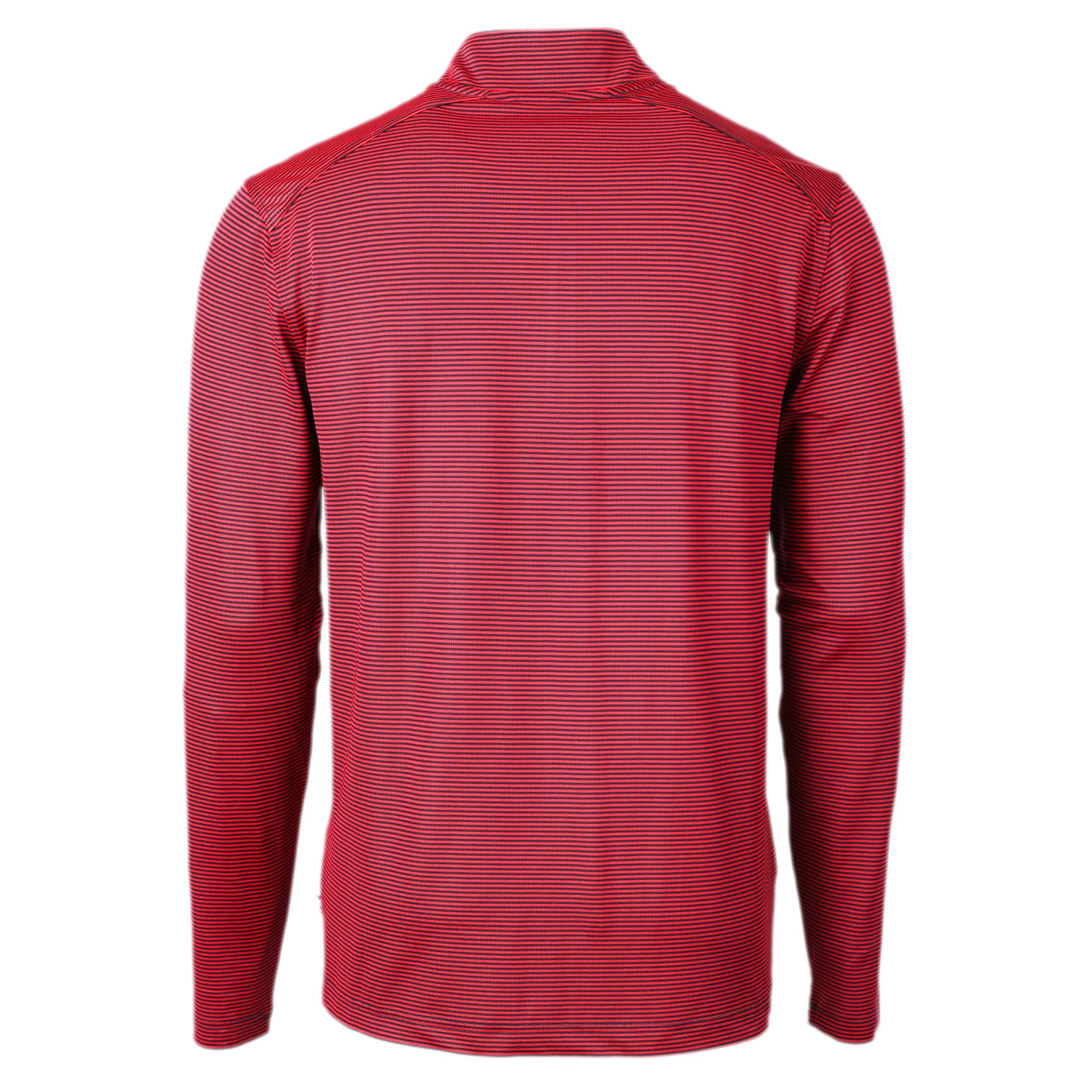 Men's Cutter & Buck Red Cincinnati Reds Americana Logo Big & Tall Virtue Eco Pique Recycled Quarter-Zip Pullover Top - Image 4