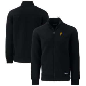Men's Cutter & Buck  Black Pittsburgh Pirates Big & Tall Roam Eco Recycled Full-Zip Jacket