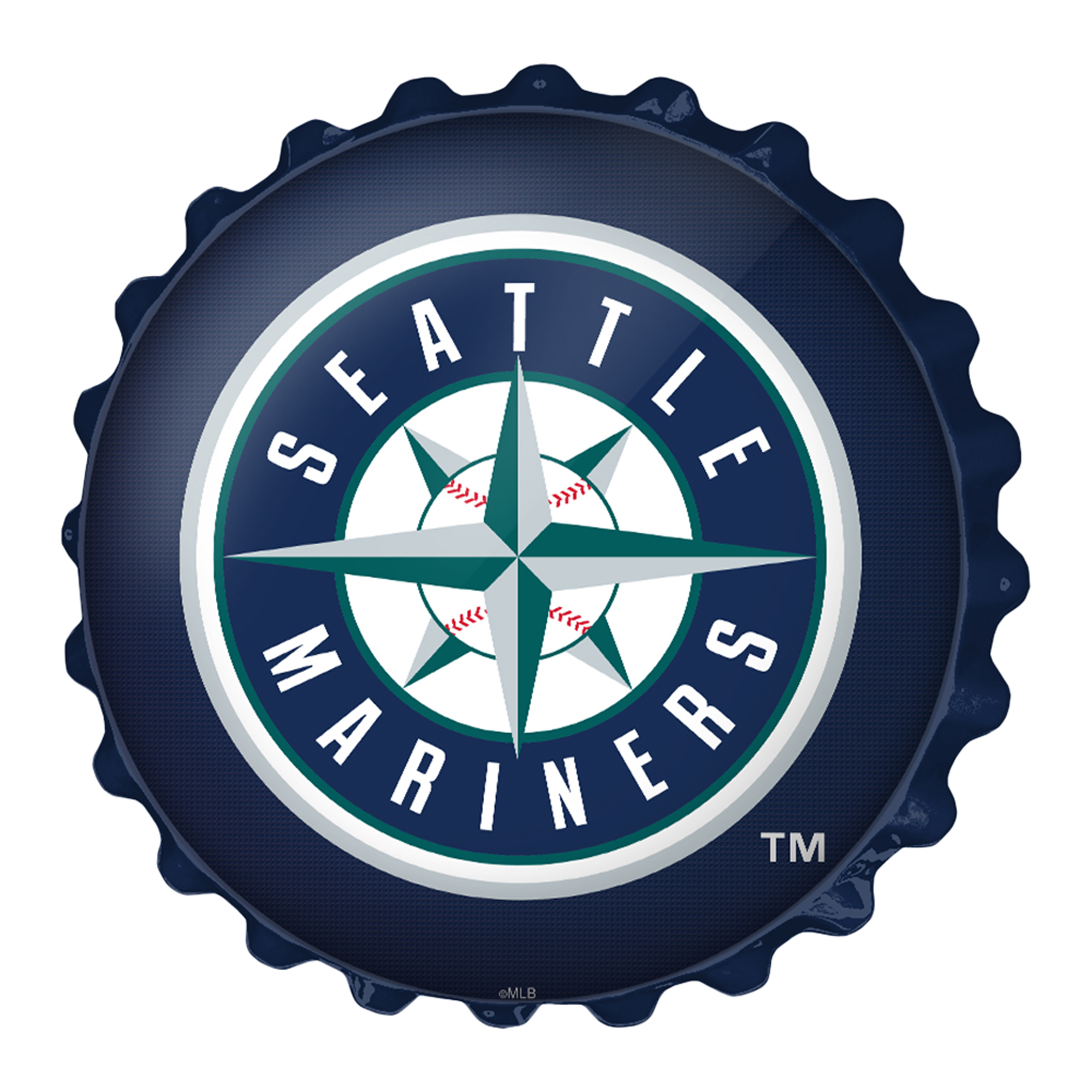 Seattle Mariners 19'' x 19'' Bottle Cap Wall Sign - Image 8