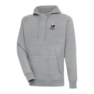 Men's Antigua  Heather Gray Wichita Wind Surge Victory Pullover Hoodie