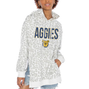Women's Gameday Couture  White North Carolina A&T Aggies Fierce Fan Side-Slit Pullover Hoodie