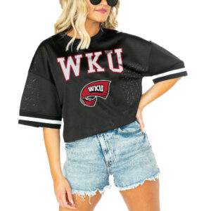 Women's Gameday Couture  Black Western Kentucky Hilltoppers Game Face Fashion Jersey