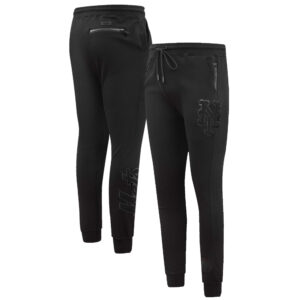Men's Pro Standard  Black New York Mets Triple Black Double Knit Jogger Pants