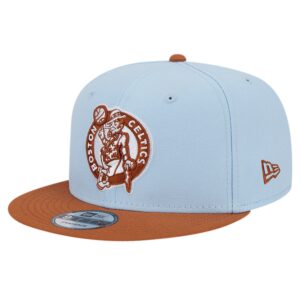 Men's New Era Light Blue/Brown Boston Celtics 2-Tone Color Pack 9FIFTY Snapback Hat