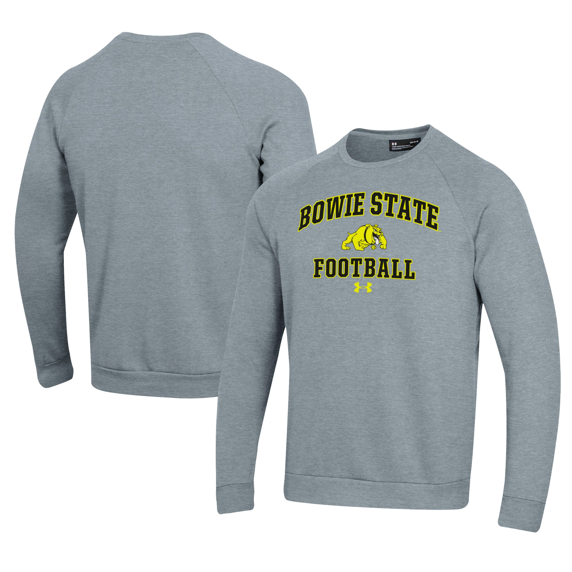Men's Under Armour Gray Bowie State Bulldogs Football All Day Fleece Pullover Sweatshirt - Image 2