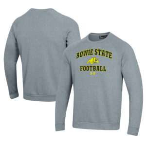 Men's Under Armour  Gray Bowie State Bulldogs Football All Day Fleece Pullover Sweatshirt