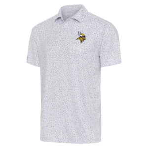 Men's Antigua  White/Gray Minnesota Vikings Motion Polo