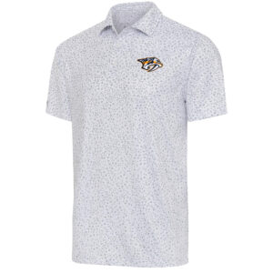 Men's Antigua  White/Gray Nashville Predators Motion Polo
