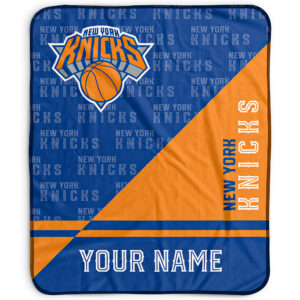 Pegasus New York Knicks 50" x 60" Split Wordmark Personalized Fleece Blanket