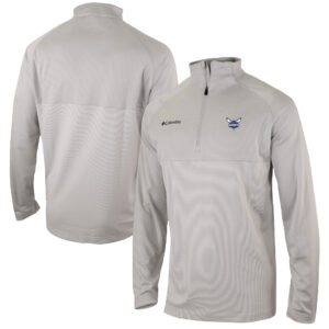 Men's Columbia Heather Gray Charlotte Hornets Omni-Wick Rockin' It Quarter-Zip Pullover Top
