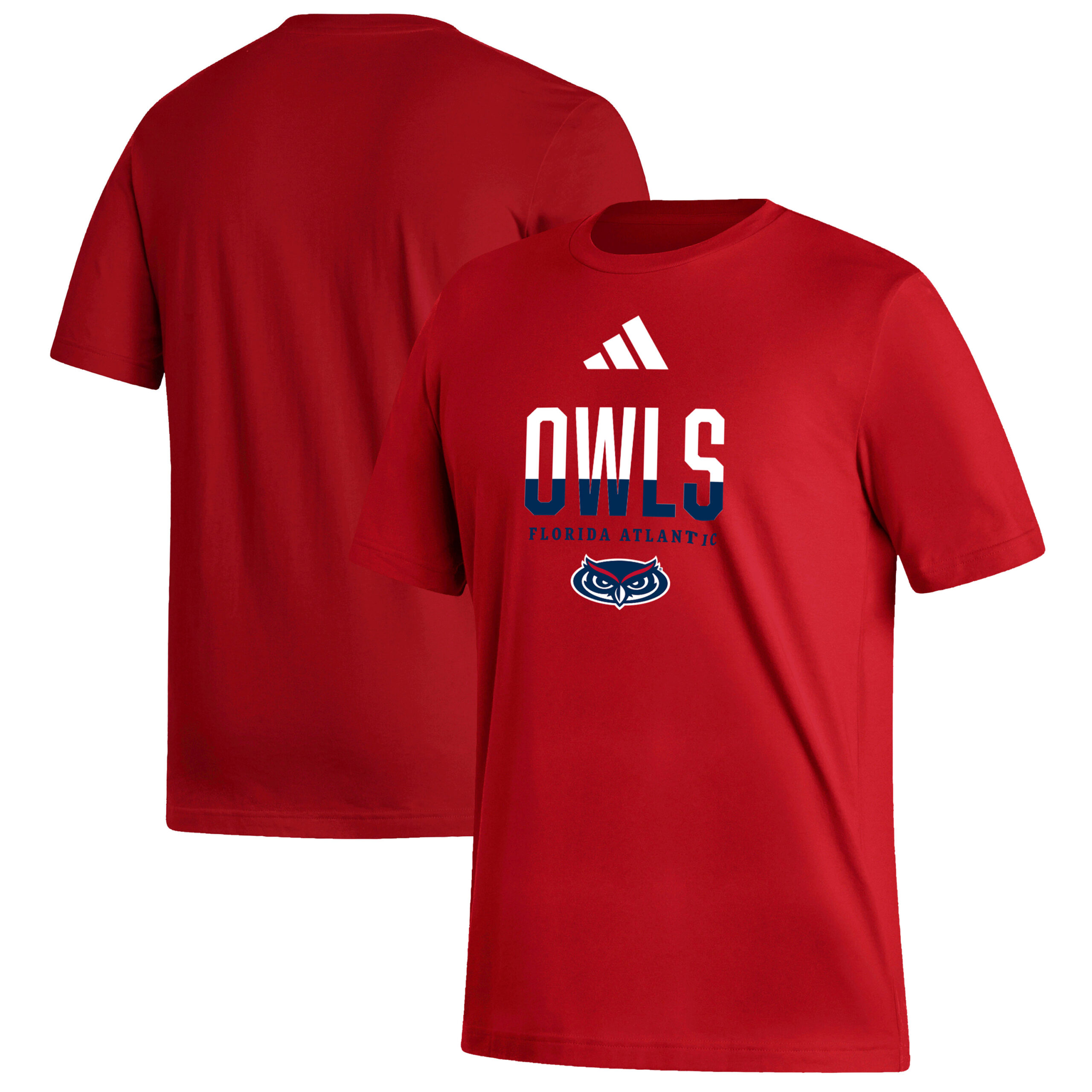 Men's adidas Red Florida Atlantic Owls Fresh T-Shirt - Image 2