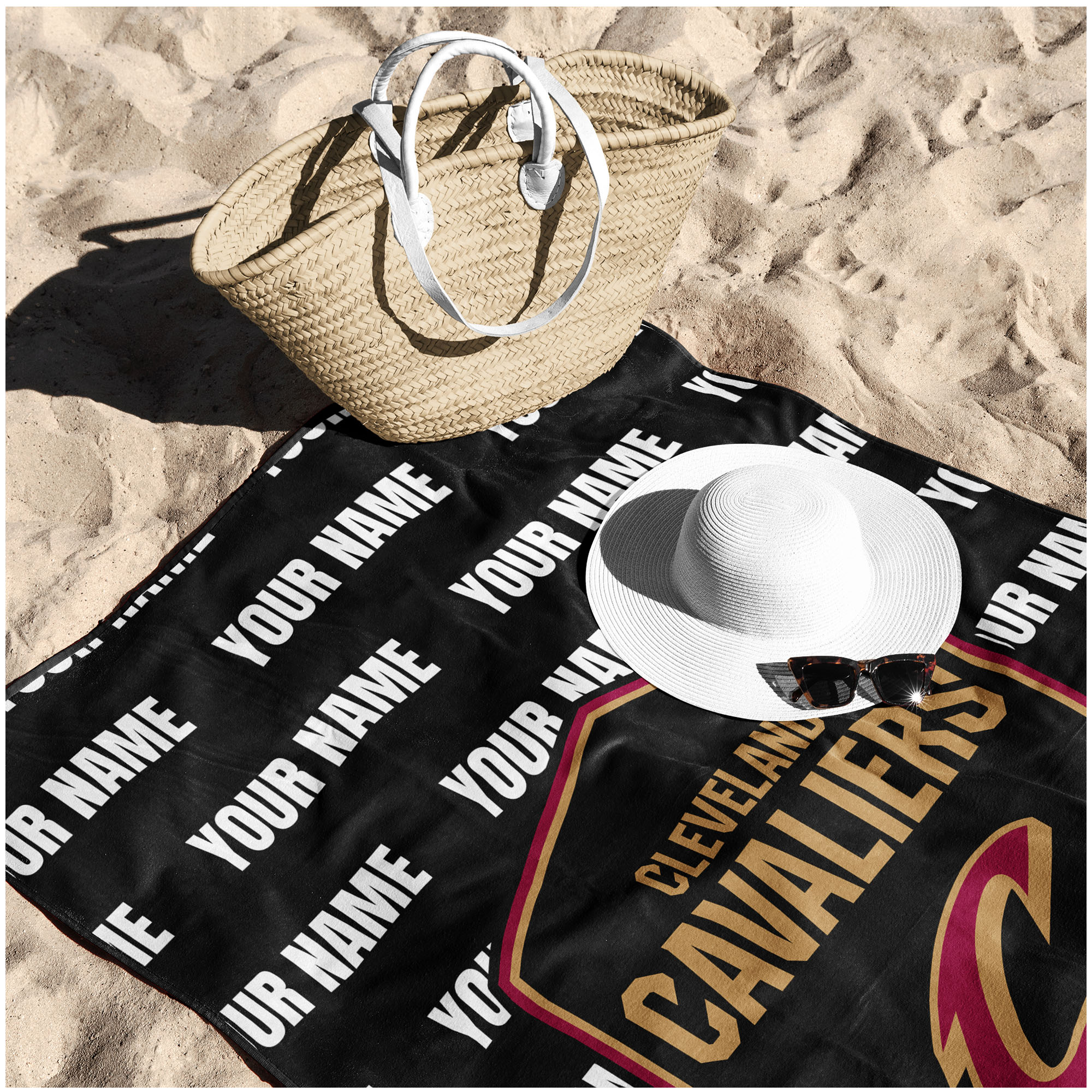 Chad & Jake Cleveland Cavaliers 30" x 60" Personalized Repeat Vertical Towel - Image 3