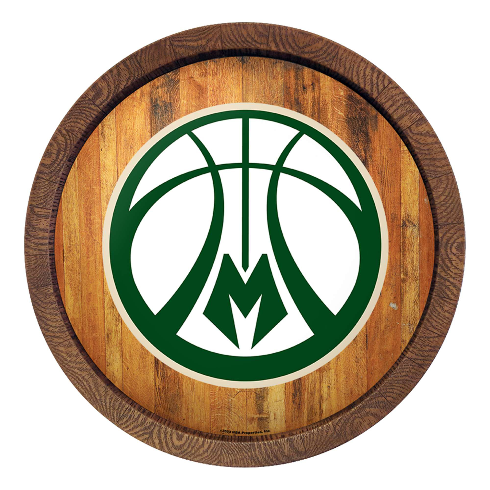 Milwaukee Bucks 20.25'' Faux Barrel Top Sign - Image 2