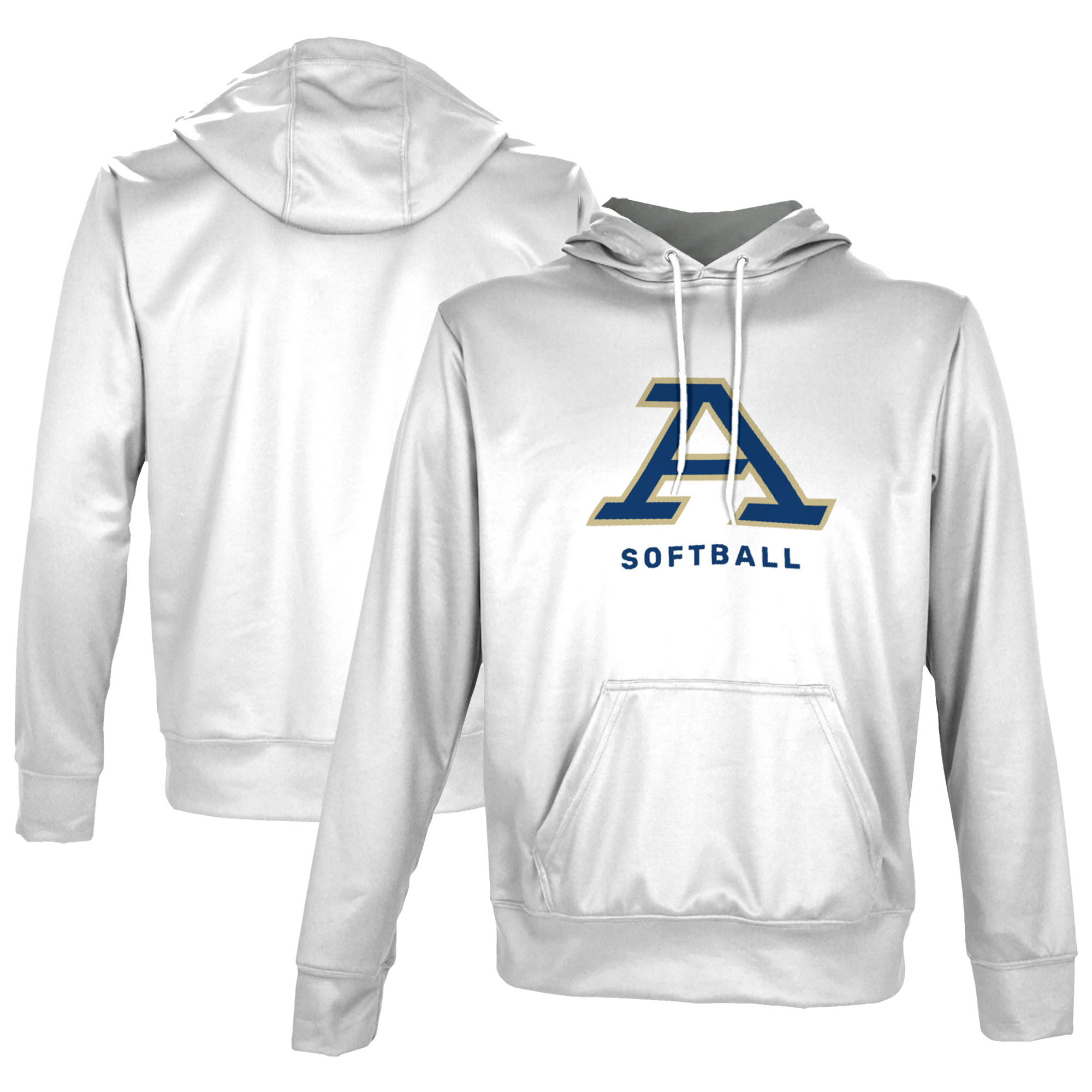 Men's ProSphere White Akron Zips Softball Logo Pullover Hoodie