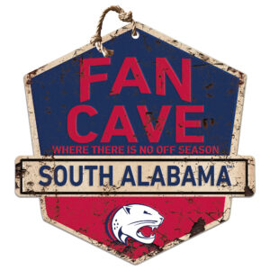 South Alabama Jaguars 20" x 20" Fan Cave Badge Sign